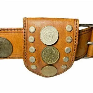Vintage Cowhide Leather Women\'s Belt with 10 International Coins and Small Bag s-l400.jpg main image 2